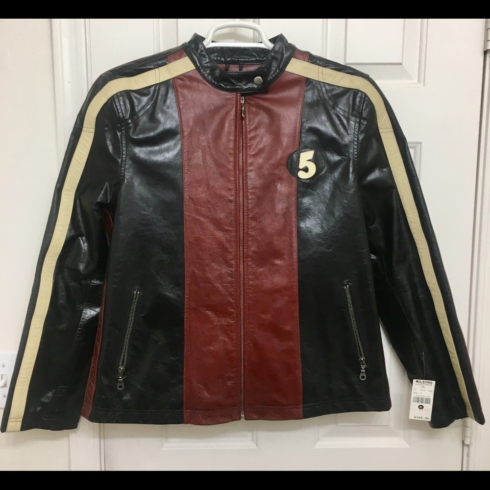 New Wilson Leather Maxima Moto Jacket Women XL